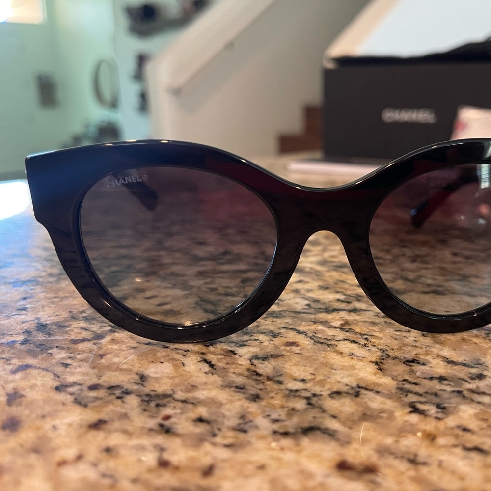 Chanel diamanté cat eye sunglasses